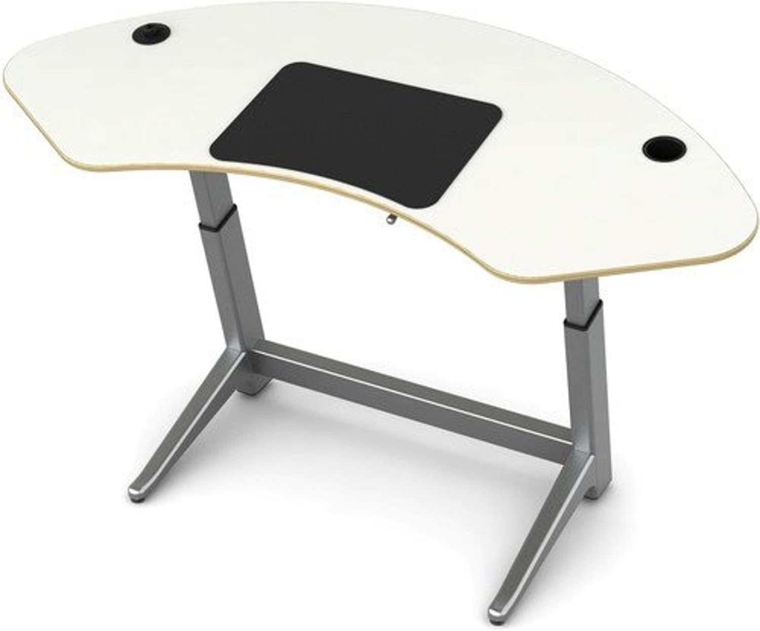 Active Collection Sphere Adjustable Standing Desk, Laminate Top, Glacier White