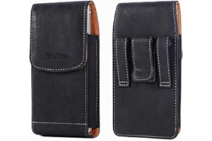 Bourisen Phone Holster Pouch Case Belt ClipLoops Card Slot Faux Leather for Man iPhone X,12,13,14,15,16,12 13 14 15 16pro/Sam