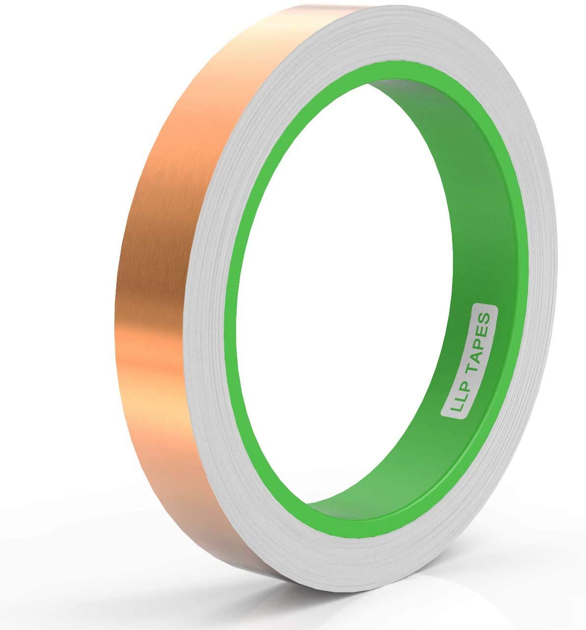 LLPT Copper Foil Tape | 13MM*10M*0.07MM | Dual Conductive Mult Sizes | for EMI Shielding Stained Glass Circuit Craft Slug Moss Repellent Electrical Repair Grounding Strong Adhesive (CF130)