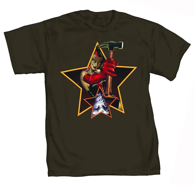 DC Comics Harley Quinn Oral Surgeon By Conner Herren Olive Grün T-Shirt