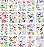 Trooer Dinosaur Temporary Tattoos 120+ Pcs (Pack of 20 Sheets) Cute Temporary Tattoos for Kids Boys Girls Dinosaur Party Supplies Children Party Favors