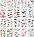 Trooer Dinosaur Temporary Tattoos 120+ Pcs (Pack of 20 Sheets) Cute Temporary Tattoos for Kids Boys Girls Dinosaur Party Supplies Children Party Favors