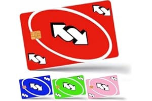 BVGACI 4 Pack Credit Card Stickers, Cute Debit Card Skin Sticker, Waterproof PVC Decorative Vinyl Skins for Visa/MasterCard/Amex, Non-Slip Personalized Design, Easy to Apply & Remove (Four Colors)