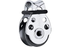 HARKEN Premium Sailing 16mm Single Pulley Micro Boat Block with O Ring, Part 404