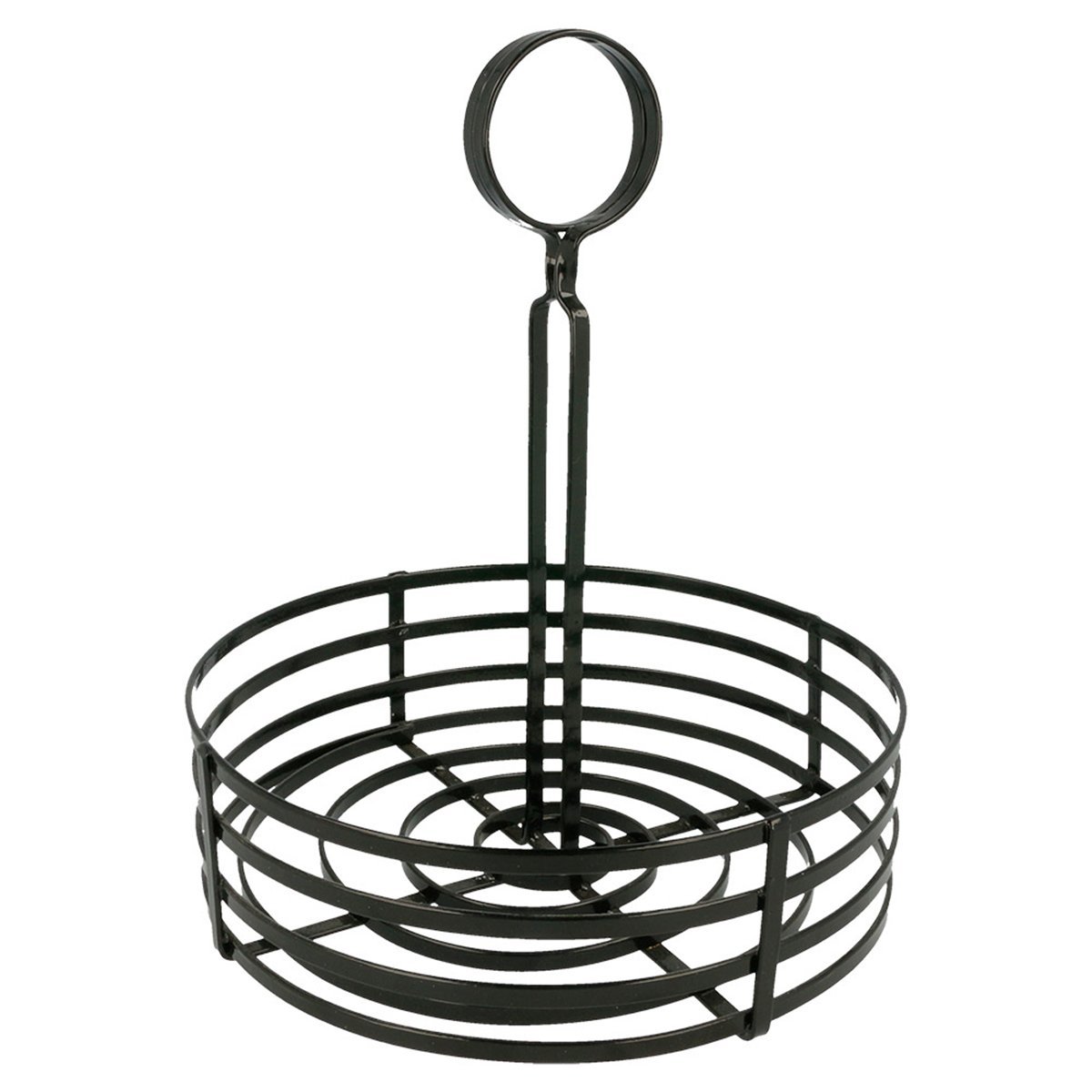 Condiment Basket Ø 20X25 Cm Black Iron - 1 Units