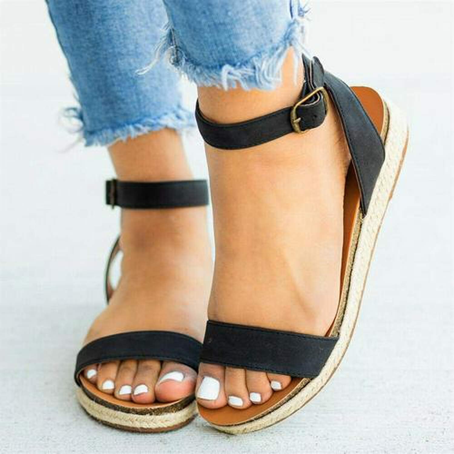 Amazon.com | CUSHIONAIRE Women's Luna Cork Footbed Sandal with +Comfort | Slides