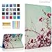 iPad Mini Case,LittleMax(TM) Kickstand Faux Leather Case Smart [Auto Wake/Sleep] Wallet Case [Magnet Clasp] Flip Cover for iPad Mini 1/2/3 [Free Cleaning Cloth,Stylus Pen]-04 Peach Blossom
