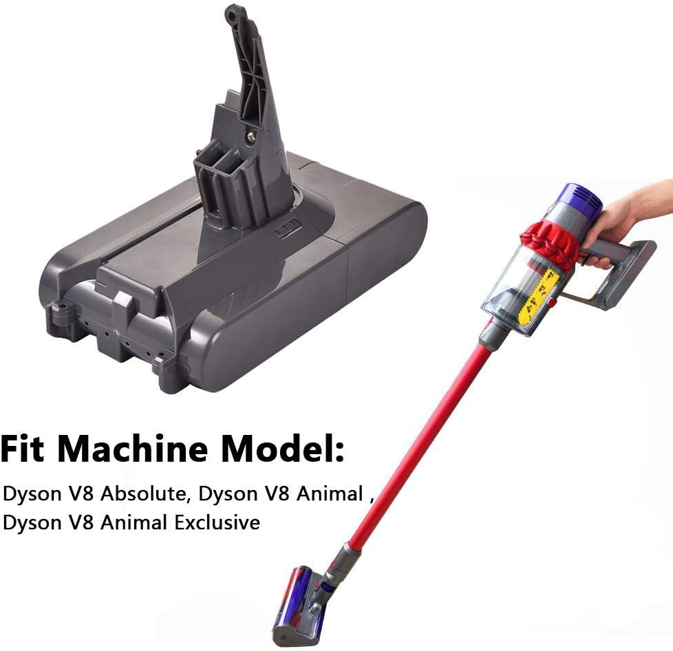 Replacement Lithium Battery for Dyson V8 - Coreless Vacuum Handheld Vacuum Cleaner Replacement Battery - Cordless Stick Vacuum V8 Fluffy Vacuum Battery