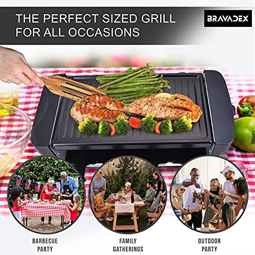 BRAVADEX Raclette Table Grill, Electric Indoor Barbecue Machine, Korean