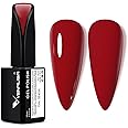 VENALISA 15ml Red Gel Nail Polish, Red Gel Polish Bright Red Color Soak Off UV LED Nail Gel Polish Nail Art Starter Manicure Salon DIY at Home, 0.53 OZ