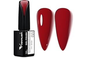 V VENALISA VENALISA 15ml Gel Nail Polish, Carmine Red Color Soak Off UV LED Nail Gel Polish Nail Art Starter Manicure Salon DIY at Home, 0.53 OZ