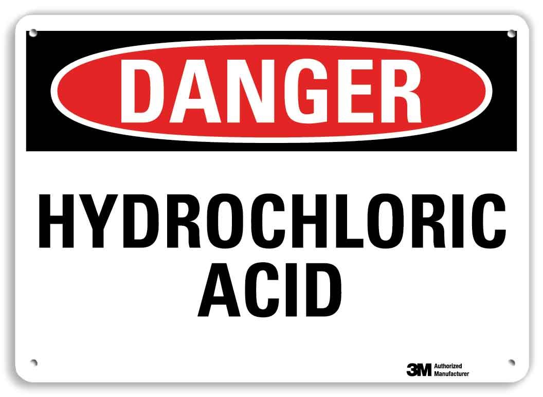 SmartSign “Danger - Hydrochloric Acid” Sign