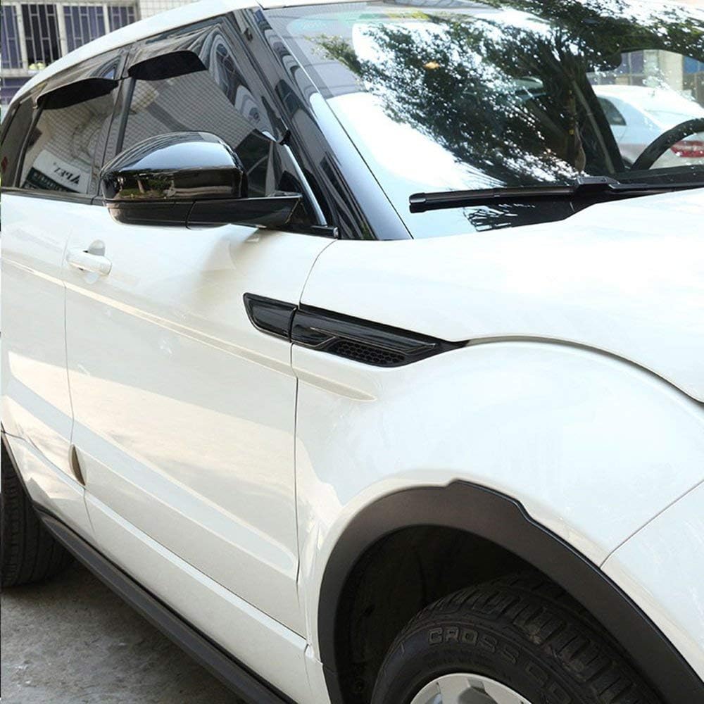 TongSheng Piano Black ABS Side Door Fender Air Vent Outlet Trim for Land Rover Range Rover Evoque 2012-2017