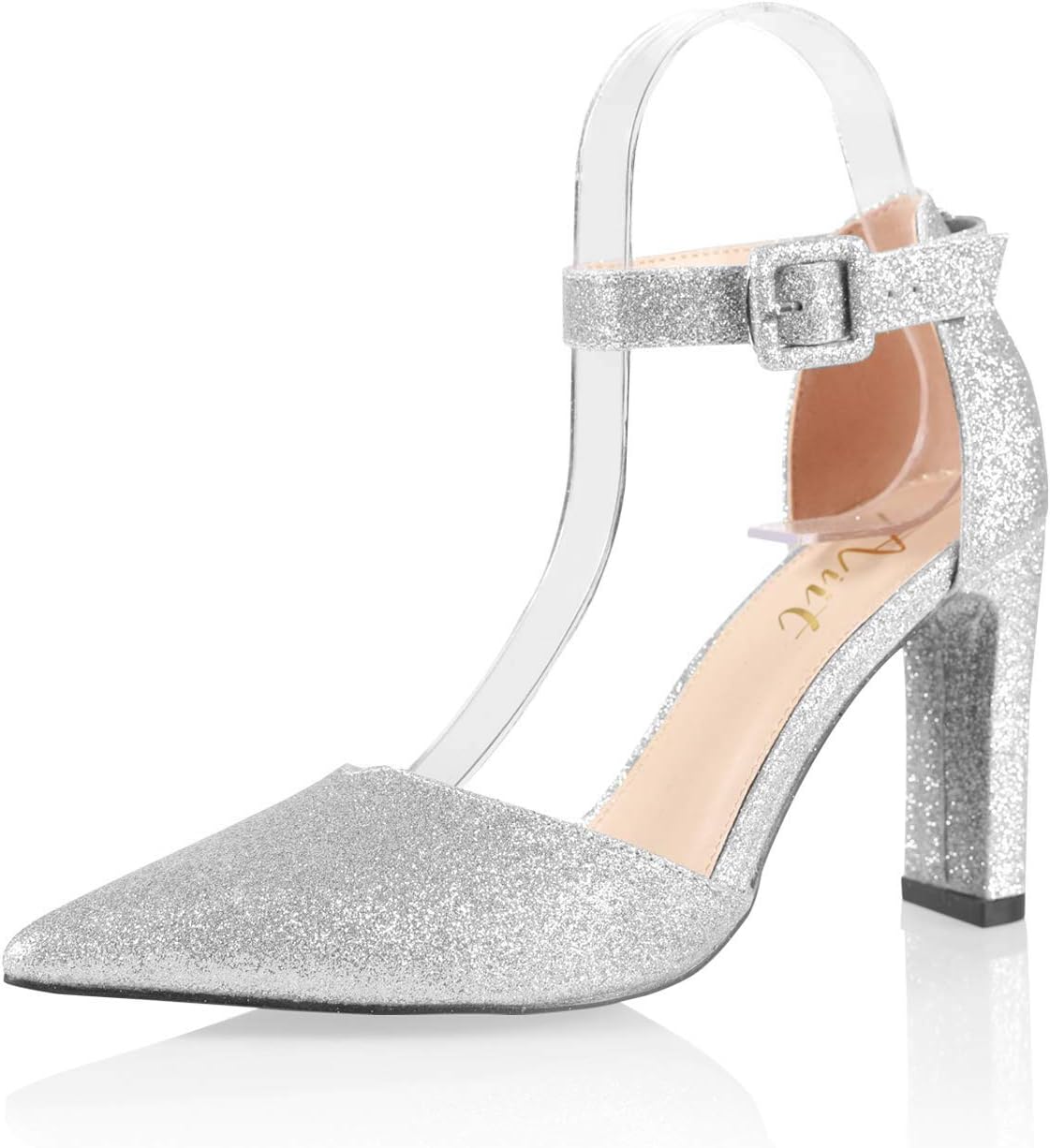 AIIT Women's Fashion Chunky High Heel Sandal Pump Shoe