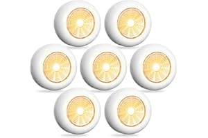 UMECORE Tap Light Push Light, 7 Pack Puck Lights Battery Operated Small Portable Night Light Wireless Stick Up Lights Multi-Purpose Battery Powered Lights for Closet Kitchen Cabinet Counter Shelves RV
