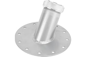 45 Degree Fuel Cell Filler Neck, Fuel Cell Gas Tank Filler Neck High Strength for Vehicle (Silver)
