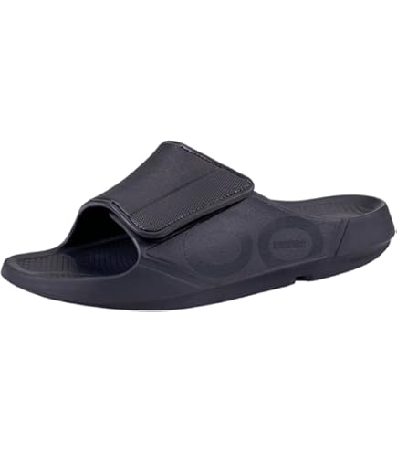 Amazon.com | OOFOS OOmega OOahh Recovery Sandal, Black - Women's