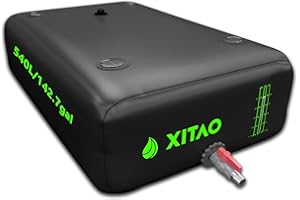 XITAO Water Storage Bladder w/Water Level Indicator, Large Capacity Foldable Water Storage Containers, Portable Emergency Water Tank Water Bag for RVs, Fire Prevention, Irrigation (142Gal)