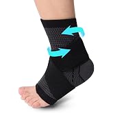 Consss Ankle Brace, Achilles &amp; Plantar Fasciitis Relief Compression Sleeve, Foot Brace with Ankle Support Strap for Women and Men, Heel Protector Wrap for Pain, Tendonitis &amp; Sprain XXL