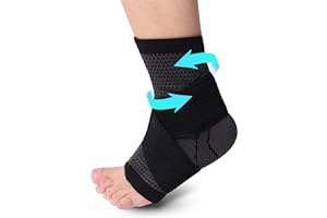 Consss Ankle Brace, Achilles & Plantar Fasciitis Relief Compression Sleeve, Foot Brace with Ankle Support Strap for Women and Men, Heel Protector Wrap for Pain, Tendonitis & Sprain XXL