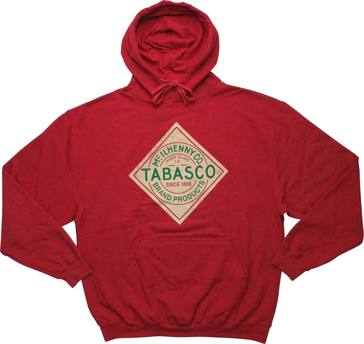 Tabasco Hot Sauce Logo Pullover Hoodie with Vintage Print