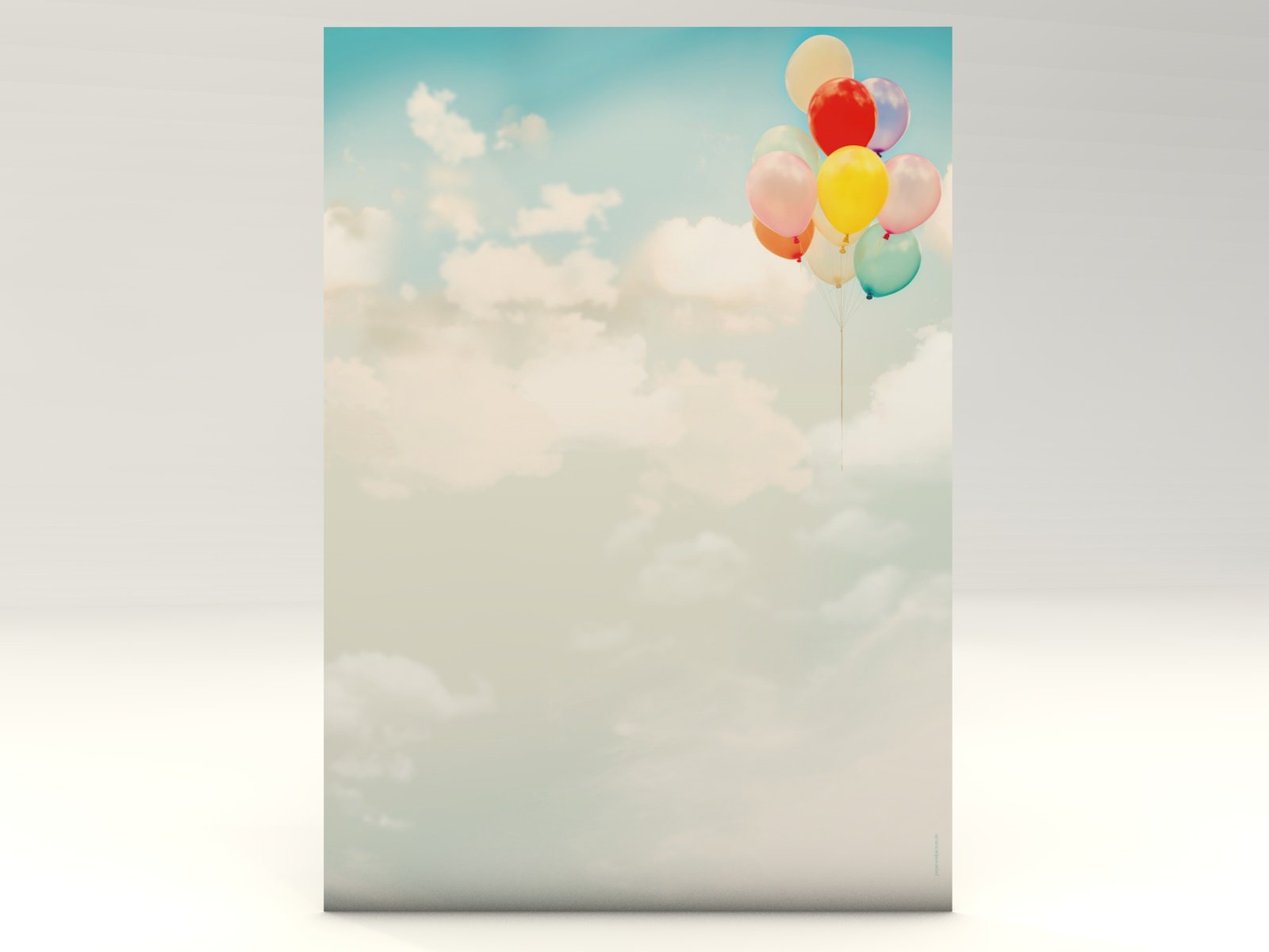 Clouds Sky Freedom Balloons, 100 Sheets DIN A4, 90g/qm