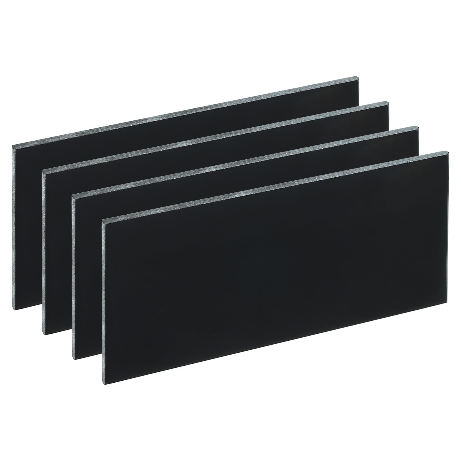 PATIKIL Welding Len Shade 7 Glass 4-1/4"x 2", 4 Pack Matte Edge Hardened Glass Black Darkening Filter Plates Covers Replacement for Weld Helmet Hood