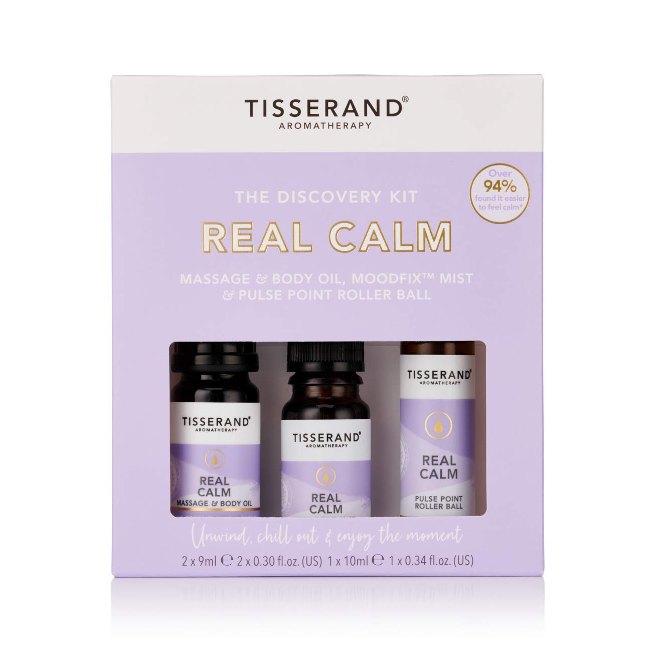 Tisserand - Real Calm Pulse Point Roller Ball - Lavender, Bergamot & Patchouli Essential Oil Blend - Pocket-Sized Roller for Relaxation, Meditation & Self Care