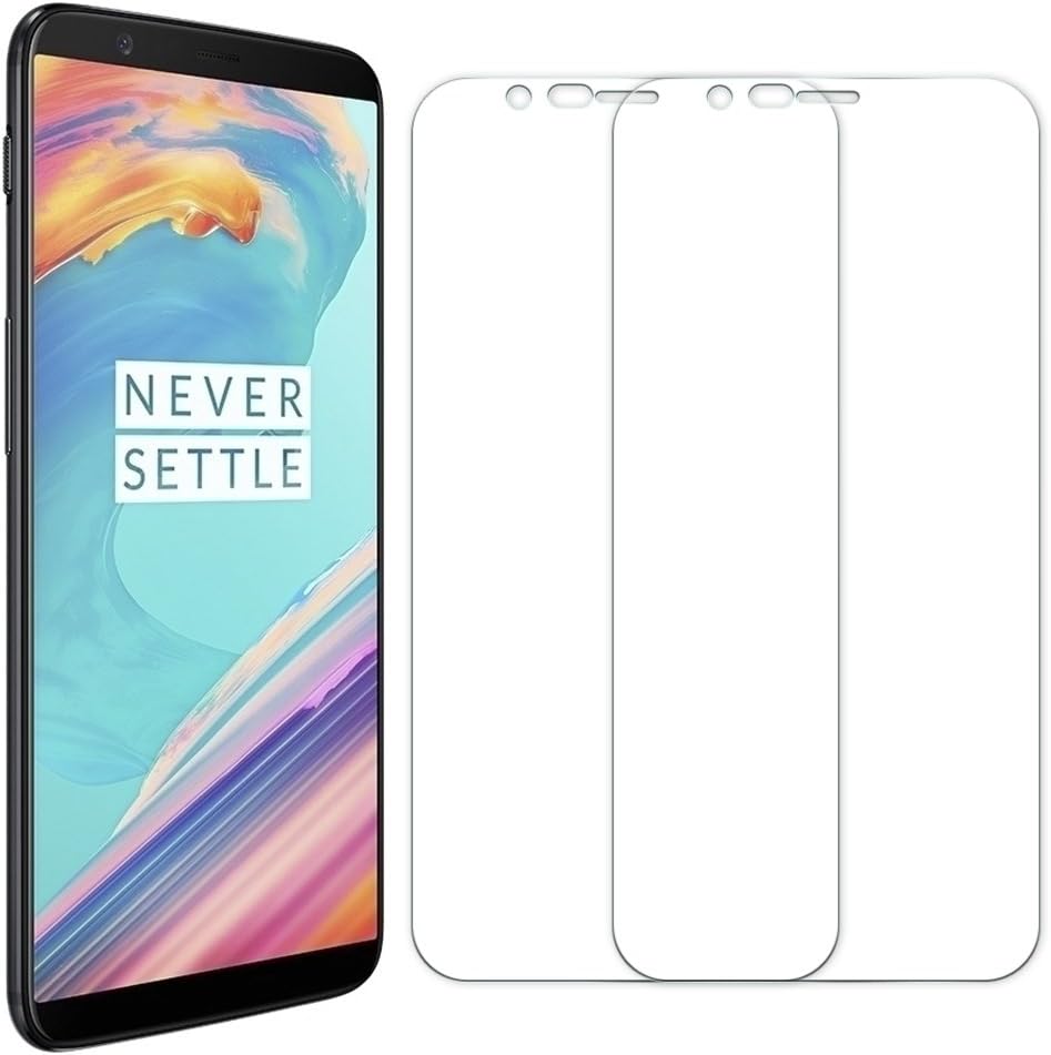 [2 Pack] OnePlus 5T Screen Protector, Senisttech High Transparency Anti Fingerprint 9H Tempered Shatterproof Glass Screen Protector Anti-Shatter Film for OnePlus 5T