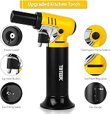TBTeek Kitchen Torch Butane Lighter with Gas Gauge Adjustable Flame view 3