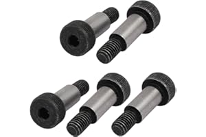 uxcell uxcell5pcs 40Cr Steel Shoulder Bolt 10mm Shoulder Dia 20mm Shoulder Length M8x13mm Thread