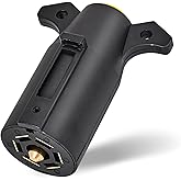 MECMO RV 7 Pin Trailer Plug Splice-in Replacement, Trailer Side Male End 7 Way Round RV-Style Trailer Light Wiring Harness Co