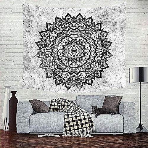 Jiamingyang Flower Print Wall Hanging Tapestry Bohemian Room Decor Bedding Rug (Small/59" X 51", 8)