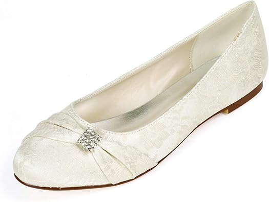 round toe wedding flats