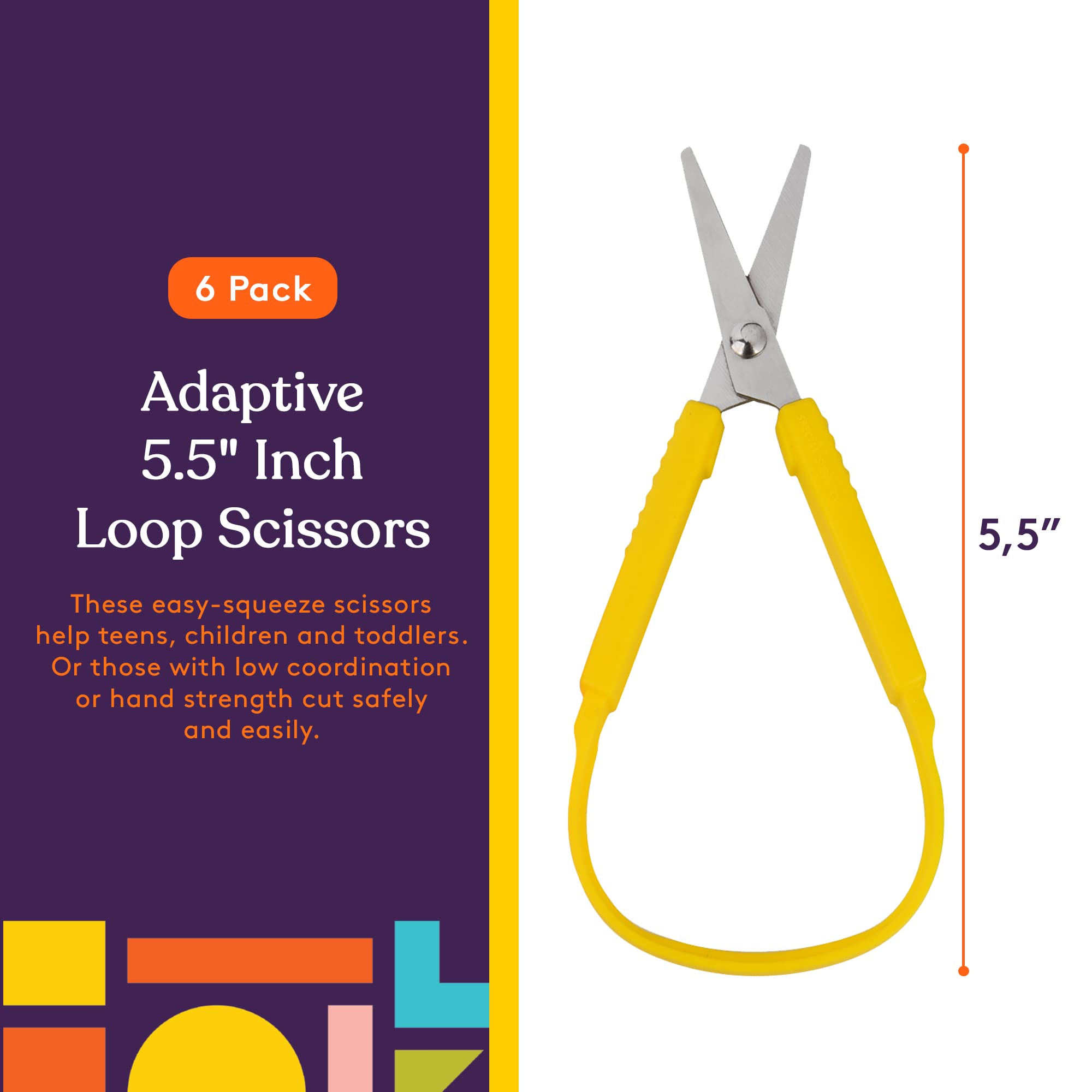 Special Supplies Mini Loop Scissors for Children and Teens and 5.5