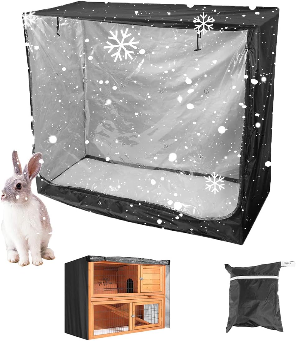 Raword Rabbit Cage Cover,Thickening Rabbit Hutch Cover 420D Waterproof
