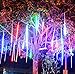 Alkbo Changeable Color Meteor Shower Rain Lights Waterproof String for Wedding Party Christmas Xmas Decoration Tree Party Garden Xmas String Light Outdoor 8 Tube