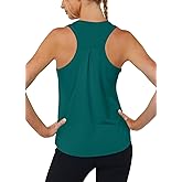 Hiwzffy Workout Tank Tops for Women Racerback Tops Sleeveless Running Shirts Loose Fit Athletic Gym Quick Dry Exercise