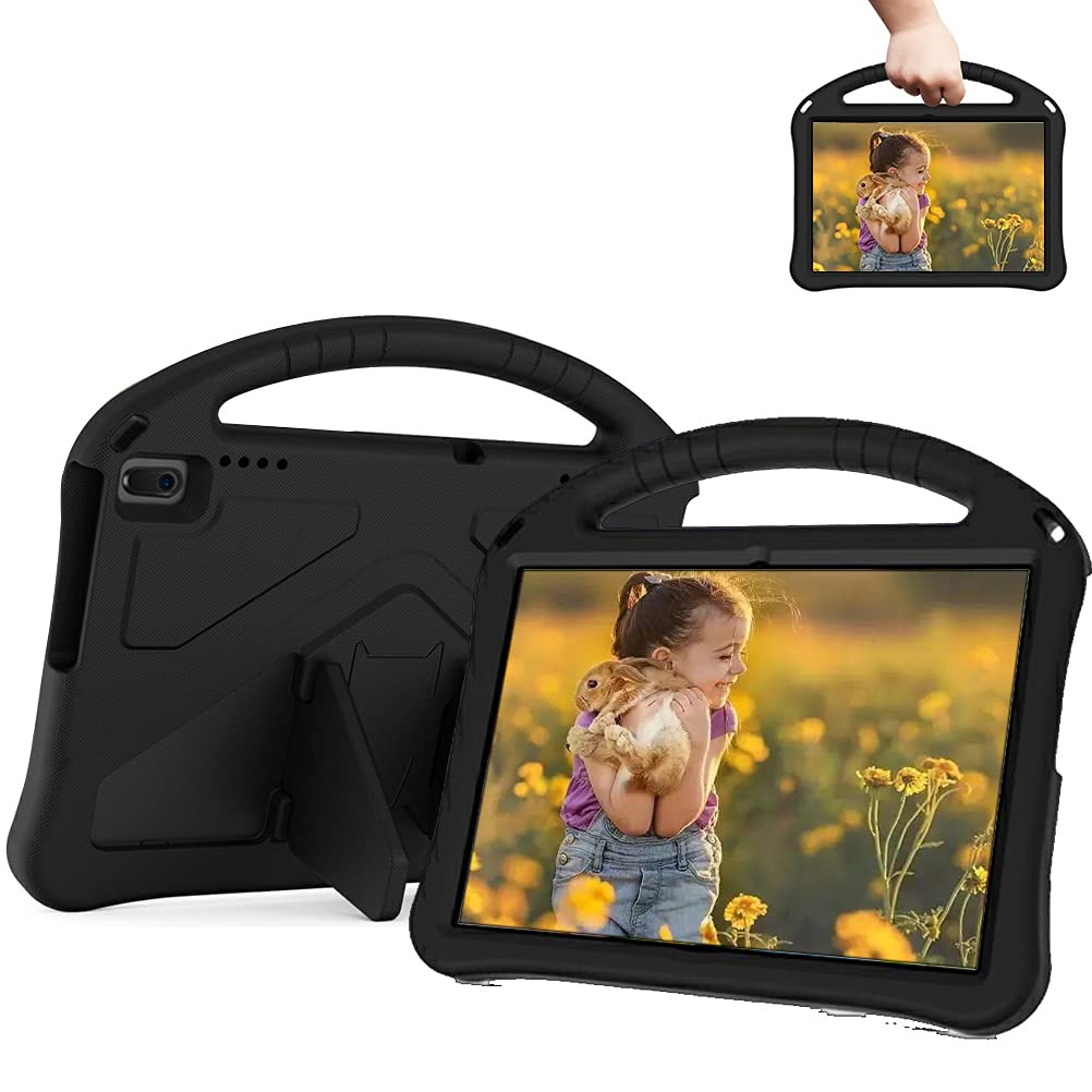 Lfdygcd Kids Case for Lenovo Tab E10 (TB-X104F) 10.1inch/ Tab 4 10 Plus,Shockproof Cover with Handle and Stand for E10 Black