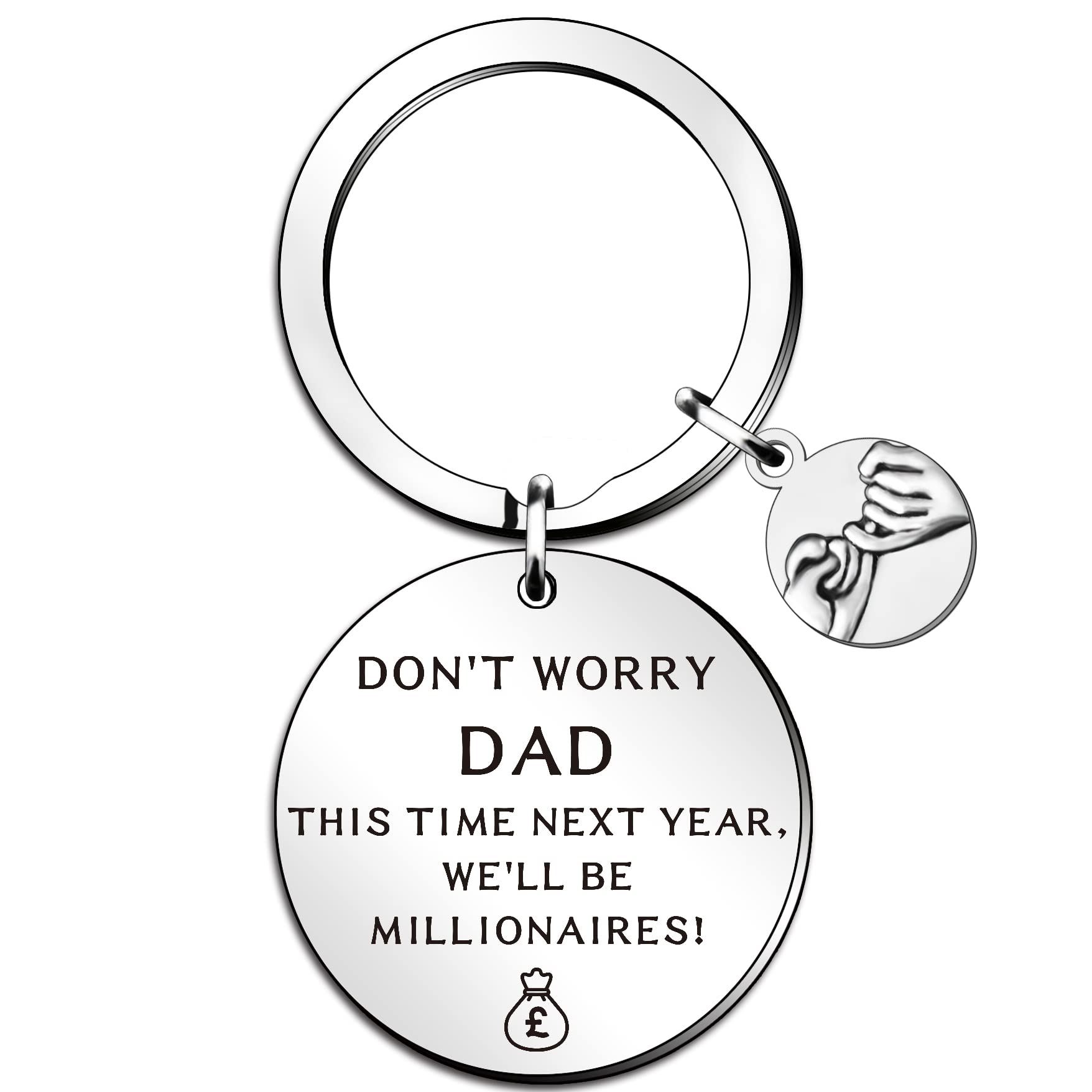 QMVMV Dad Gifts Keyring from Daughter Son Funny Gifts for Dad Father Birthday Christmas Thanksgiving Father's Day Present