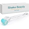Shake Beauty Derma Roller REAL Needles -192 Titanium 0.25mm Microneedling Roller for Face - Includes Storage Case
