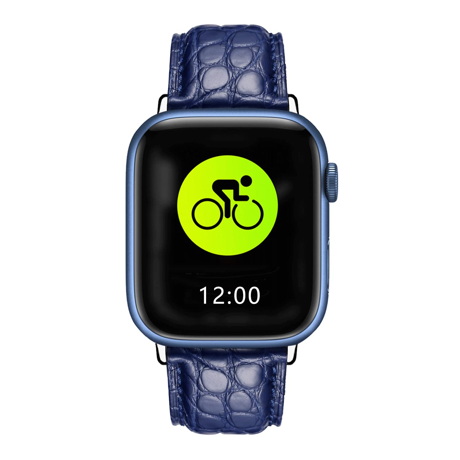 MUENShop Compatible with Apple Watch Alligator Strap 49mm 45mm 44mm 40mm 41mm Real Crocodile Replacement Band for iWatch Series 9 8 7 6 5 4 SE,Ultra/Ultra 2