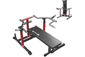 GYHPD 2025 New Chest Press Machine, 1200LBS Foldable Bench Press Machine with Independent Converging Arms, Adjustable Height Chest Press Machine Space Saving Weight Bench, AB Workout Home Gym Equipment