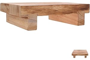 OSOLADY Wooden Bedside Step Stool for Adults, Wide Non-Slip Stepping Stool for Living Room and Office, Small