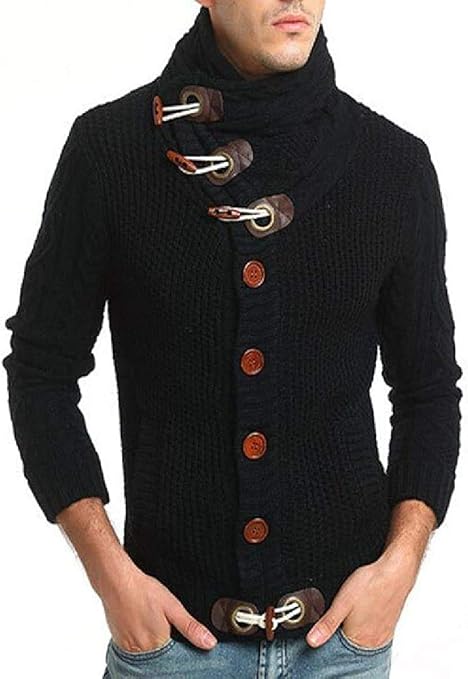 men's wool button down sweater