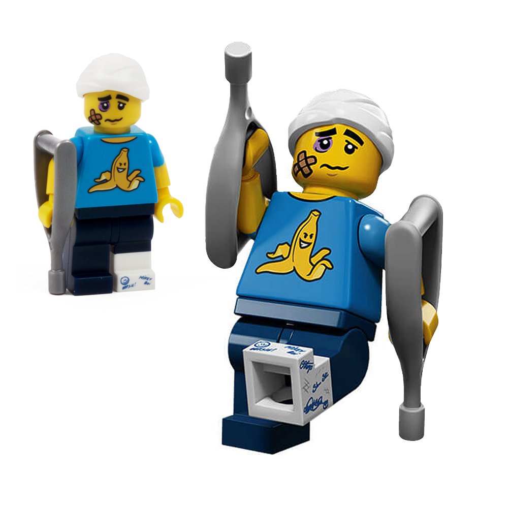 LEGO Clumsy Guy Minifigure - Hospital Patient