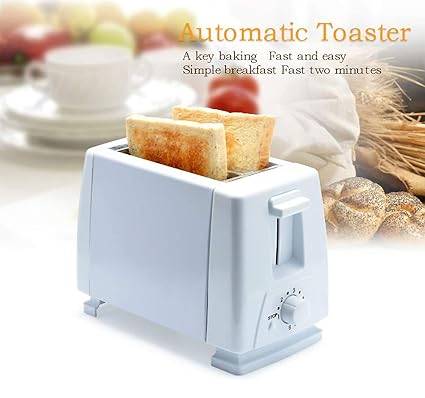 Shopper52 Automatic Toaster 2 Slices Stainless Steel Multi Function Electric Bread Toaster Oven with EU Plug for Breakfast - Toaster