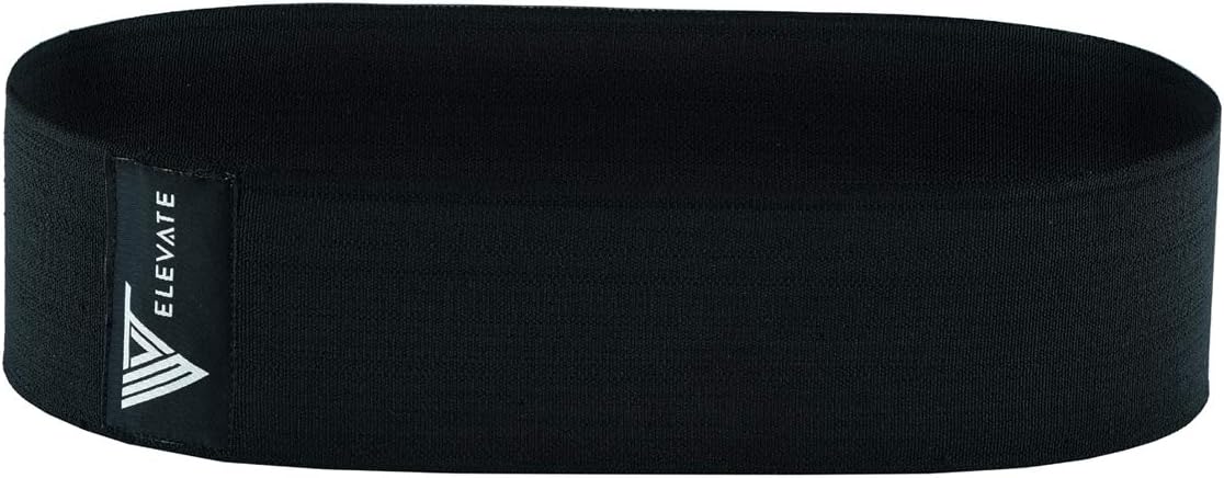 Elevate Hip Bands 3 Band Bundle Light Medium & Heavy strengths for Legs, Butt, Booty or Glute Training Workouts – Premium Quality Fabric Resistance Accessory For Men & Women + Free Handy Carry Bag