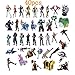 Game Party Supplies, 76 Pack Gaming Gift Set Party Favors - Include 24Pack Game Bracelet, 12 Pack Badge, Set of 40 Stickers for Kids+