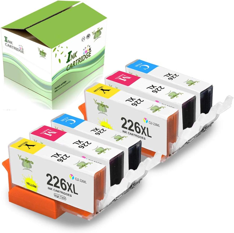 Yumagenta Compatible Ink Cartridge Replacement for Canon PGI-225XL CLI-226XL Used in PIXMA MG5120 MG5220 MG5320 MG6120 MG6220 MG8120 MX892 MX882 IP4820 IP4920 IX6520 6 Pack(2C,2M,2Y)